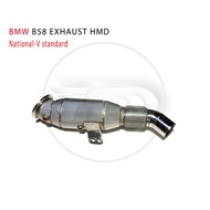 HMD Exhaust System High Flow Downpipe for BMW M140i B58 3.0T Car Accessories With Catalytic Converte