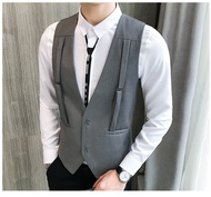 Áo gile áo gile nam nam xu hướng cá tính thiết kế tinh tế  thiết kế dây đeo áo vest ngắn thời trang 