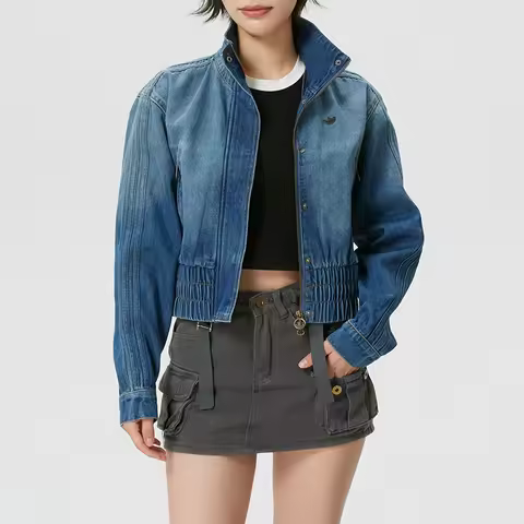Adidas (Adidas) Trefoil Jacket Unisex Couple's Denim Sportswear Windproof Casual Trendy Jacket Ke107