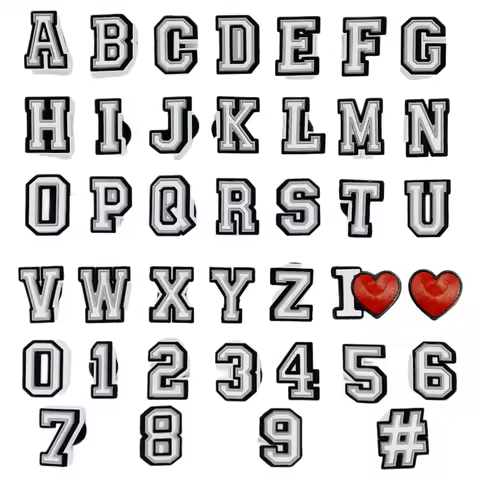 Hot Sale Letters Shoe Charms for Crocs Accessories Shoe Pin Clogs Wristbands Bracelets Boys Girls Pa