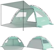 Elegear Beach Shelter for 6-7 People, with Expandable Sun Canopy, Beach Shelter, UV Protection 50+ w