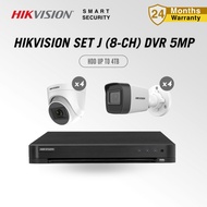HIKVISION Set J (8-ch) DVR | 5MP CCTV | HDD up to 4TB