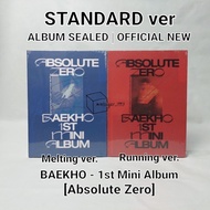 [ OFFICIAL READY SEALED ] BAEKHO - 1st Mini Album [ Absolute Zero ] ( Running ver | Melting ver ) Kp