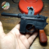 mainan pistol jadul mauser doblis kertas