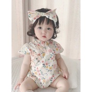Infant Cheongsam Baby Clothes Summer Clothes 3-6 Months Baby Girl 0 Full Month Princess Dress Summer