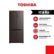 Fortem Fitness TOSHIBA ตู้เย็น 4 ประตู 17.8 คิว GR-RF610WE-PMT(37) สีเทา สินค้าคุณภาพดี