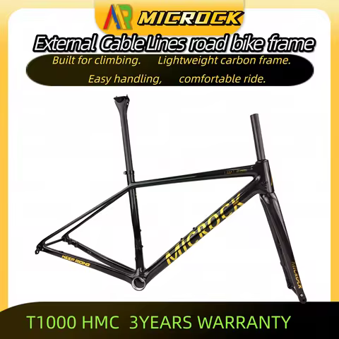MICROCK EXternal Rounting Cable Lines Superlight Ultrlight Full Carbon Fiber T800 Road Bike Frame Ae
