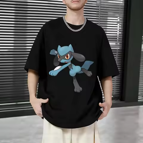 2026 Summer Unisex Pokemon Printed T - Shirt Quality Breathable Fabric Loose Fit for Casual Sports w