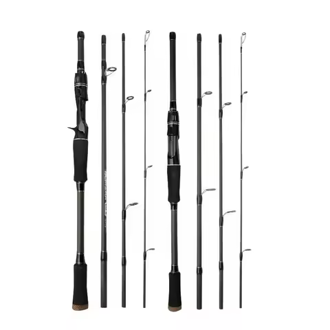 Mavllos LONGJIE Travel Fishing Rod, Lure 4-12g Line 4-10lb Portable 4 Sections Light Fishing Spinnin