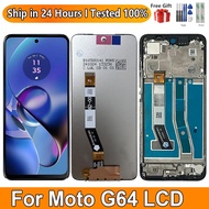 6.5“ Screen For Motorola Moto G64 LCD Display with frame + Touch Panel Digitizer Assembly Replacemen