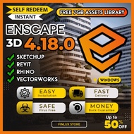 [SELF REDEEM] Enscape 3D v4.18 FREE 7GB Assets Library For SketchUp/Revit/Rhino/VectorWorks For Wind