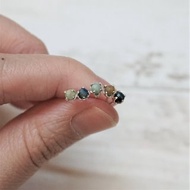 ll 鳳凰石純銀耳針 ll 隨機配色 3mm鳳凰石耳骨耳針 ER-00019