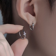 925 Silver Hoop Earings for Men Personality Star Earrings for Women Hikaw Earrings Set Accessories J