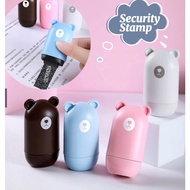 Stamp Roller Refill Stamp Receipt Eraser Address - cute bear
