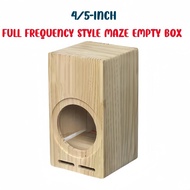 DIY Car/Home 4/5inch Speaker Empty Box,Full Frequency Labyrinth Speaker Empty Box,Speaker Wooden Box