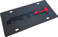 Eurosport Daytona- Compatible with -, GMC AT4 Carbon Steel License Plate