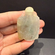 瀚玉珠寶 天然冰種翡翠 冰種黃翡鼻煙壺 冰種鼻煙壺 緬甸玉