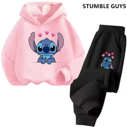 Aloha Stitch Sweatshirt Hoodies Fashion Pullover Anime Hoody Cartoons Girls Boy Kids Long sleeve Cas