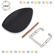 YEWW Violin Chin Rest​, ​Ebony Wood ​Chin Rest Bracket​ ​Ebony Chin Rest​, Comfort​ ​Softwood Strip 