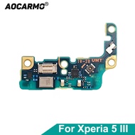 Aocarmo For Sony Xperia 5 III / X5iii 5G Mark3 XQ-BQ72 Bottom Microphone MIC Antenna Connector PCB C