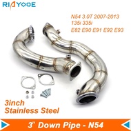 Car 3'' N54 Downpipe Exhaust Pipe Fits for BMW 135i 335Xi E82 E90 E91 E92 E93 3.0T 07-13 Turbo Down 