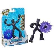 Avengers Marvel Bend and Flex Action Figure Toy, 6-Inch Flexible Black Panther Figure, Includes Blas