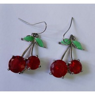 Red Diamond Cherry Earrings