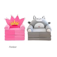 [Fenteer] Kids Foldable Sofa Chair Three Floors Backrest Armchair Bed