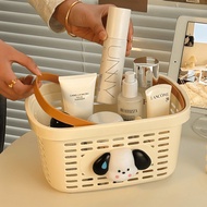 GADI Dog-shaped Bathroom Storage Basket with Handle, Plastic Basket for Personal Items, Cosmetics, K