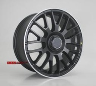 【美麗輪胎舘】類AMG 新款鋁圈樣式 17吋 5孔112 7.5J + 8J 前後配 平光黑車邊
