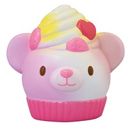 ibloom Magic Bear Bakery Slow Rising Cute Animal Squishy Toy (Creamy Mermaid, Pink, Coconut Scented,