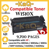3 Units Compatible 151X Toner with NEW CHIP W1510X for Laserjet Pro 4003dn 4003dw 4003n MFP 4103dw 4