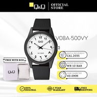 Q&Q Japan by Citizen Jam Tawaf Anti-Clockwise Arabic Dial Jam Tangan Uniseks Unisex  Rubber Analogue