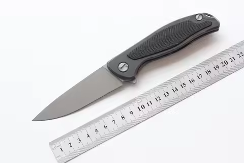 F95 Flipper folding knife K111 blade TC4 Titanium Flat handle outdoor camping EDC tools