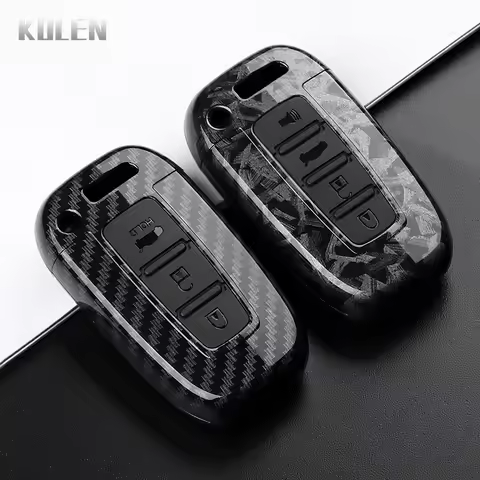 ABS Carbon Fiber Style Car Key Case Cover For Hyundai IX35 Elantra Sonata 8 9 For Kia Sportage K5 K2