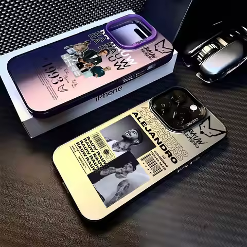 Epc Music R-Rauw Alejandro Rap Phone Case Color Silver Shell For lPhone 17 16 16e 15 14 13 12 11 Pro
