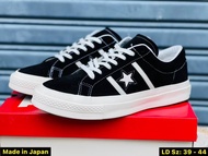 Conver One Star รองเท้าผ้าใบ กำมะหยี่ สีดำ คลาสสิค Sz.39-44 Eu พร้อมกล่อง ใส่สบาย มีเก็บปลายทาง H7A1