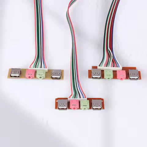 High Quality 1PC 6.8cm/7.4cm/7.8cm Computer Chassis Front Panel Audio Jack Front USB Interface Host 