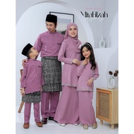 Baju Raya 2023 Sedondon Family Warna Dusty Purple Baju Kurung Moden Mira Filzah Sedondon Mak dan Ana
