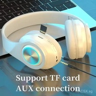 Bluetooth Headphones RGB Lighting Noise Cancellation Foldable Headsets Over Ear Stereo HIFI Sports H