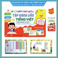 (Tặng kèm bộ thẻ học 15k)Tập đánh vần tiếng Việt theo sơ đồ tư duy phiên bản mới nhất 4.0 - Quét mã 