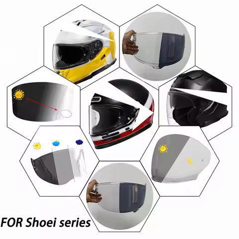 Photochromic Visor For Shoei HORNET ADV X14 Z7 Glamster X15 Z8 RF-1400 Neotec GT Air J-Cruise Motorc