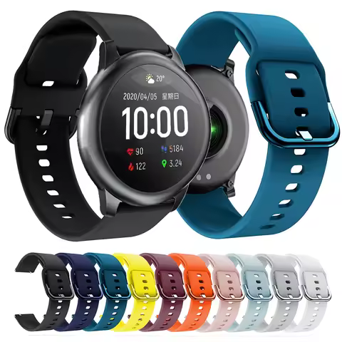 22mm Silicone Strap For Xiaomi Haylou Solar LS05 Replacement Watch Band Xiaomi Watch S3 S2 S1/YAMAY 