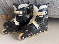 黑色直排輪滑冰roller鞋