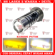 LAMPU LED MOTOR H6 LASER 2 WARNA | BOHLAM LED H6 LASER | H6 HIGH BEAM