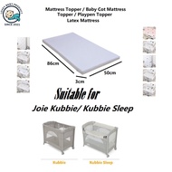 Joie Kubbie / Kubbie Sleep Travel Cot Latex Mattress With Bed Sheet