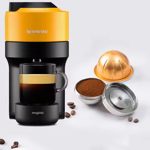 For Nespresso Vertuo POP Refillable Coffee Capsule Coffee Fliter Pod Eco-Friendly Stainless Steel Fi
