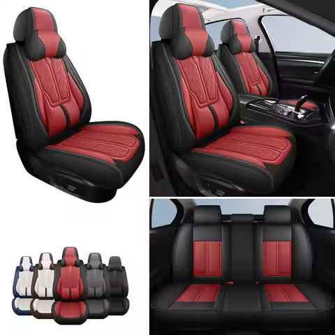 2025 New Style Luxury PU Leather Breathable Car Seat Covers Full Set For Nissan Qashqai j10 Skoda Su
