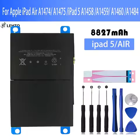 8827mAh Tablet Battery for Apple IPad 5 & Air 1 Replacement Bateria A1474 A1475 A1476 A1822 A1823 A1
