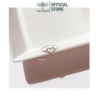 [Peinn]Women's silver ring with plain hollow heart basic A0316 Cincin Perempuan Cincin Silver Cincin